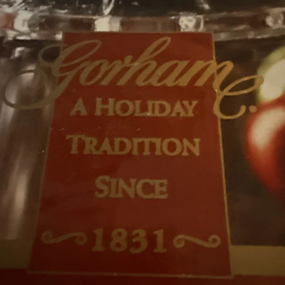Vintage Gorham Crystal Candy Dish Holiday Traditions 3 Tier Christmas Tree Decor